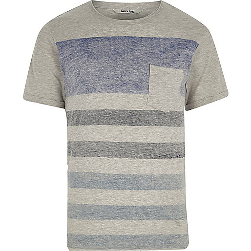 jacques-vertuk Grey Only & Sons stripe pocket T-shirt 301364 men T-Shirts / Vests T-shirts jacques-vertuk Grey Only & Sons stripe pocket T-shirt 301364 men T-Shirts / Vests T-shirts