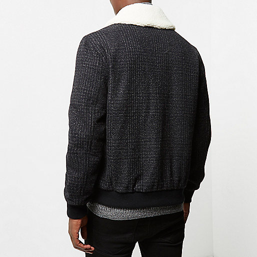 river island about us,jacques-vertuk UK Sale Grey wool check fleece collar jacket men 295128 river island about us,jacques-vertuk UK Sale Grey wool check fleece collar jacket men 295128