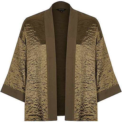 jacques-vertuk Khaki cropped cape 698541 women Tops Kimonos