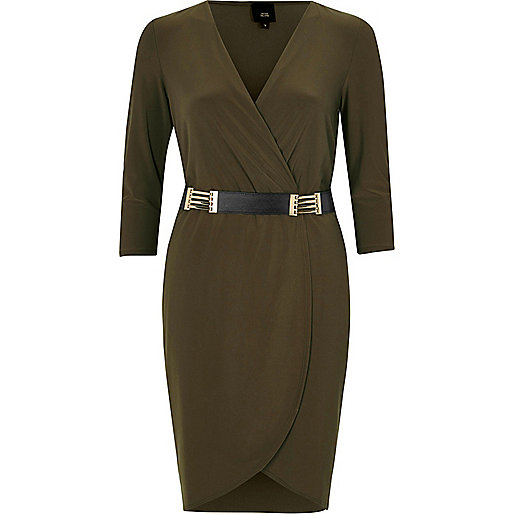 jacques-vertuk Khaki green belted bodycon wrap dress 706147 women Dresses Bodycon Dresses jacques-vertuk Khaki green belted bodycon wrap dress 706147 women Dresses Bodycon Dresses