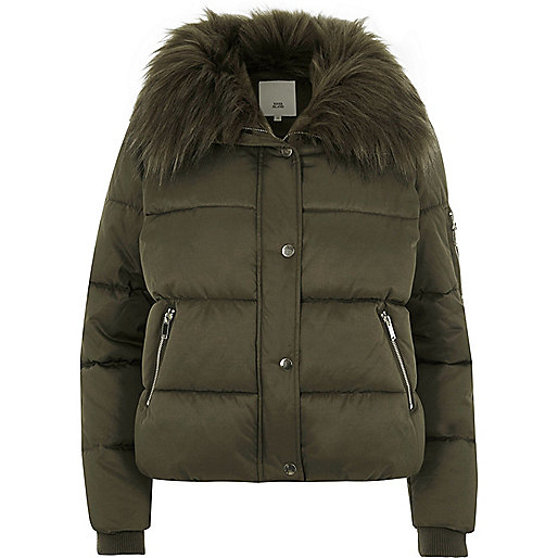 jacques-vertuk Khaki green fur collar puffer jacket 702406 women Coats / Jackets Jackets jacques-vertuk Khaki green fur collar puffer jacket 702406 women Coats / Jackets Jackets