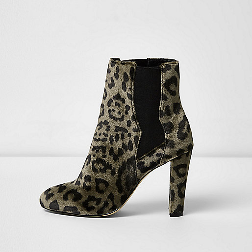 jacques-vertuk Khaki green leopard print chelsea boots 704730 women Shoes / Boots Boots jacques-vertuk Khaki green leopard print chelsea boots 704730 women Shoes / Boots Boots