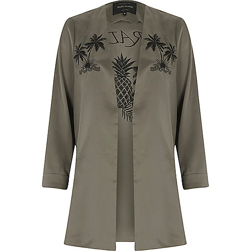 jacques-vertuk Khaki green paradise duster coat 695336 women Coats / Jackets