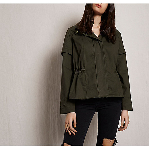 black river island rucksack,Ladies jacques-vertuk Clothes Khaki green RI Studio cropped utility jacket Coats / Jackets Sale women black river island rucksack,Ladies jacques-vertuk Clothes Khaki green RI Studio cropped utility jacket Coats / Jackets Sale women