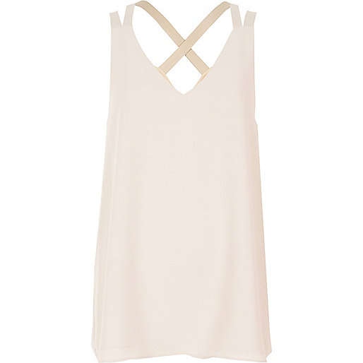 jacques-vertuk Light beige cross back double strap cami top 708969 women Tops Cami / Sleeveless Tops jacques-vertuk Light beige cross back double strap cami top 708969 women Tops Cami / Sleeveless Tops