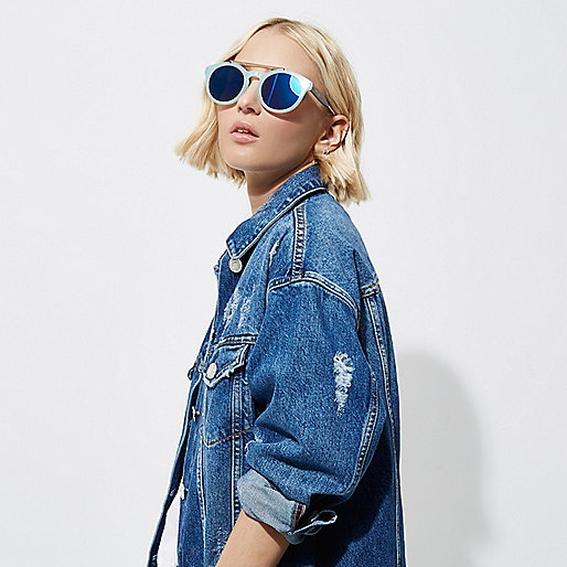 river island about us,jacques-vertuk Shop Light blue round flat brow bar sunglasses women 697859 river island about us,jacques-vertuk Shop Light blue round flat brow bar sunglasses women 697859