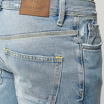 river island boutique,jacques-vertuk UK Light blue wash Dean cropped straight jeans men 293624 river island boutique,jacques-vertuk UK Light blue wash Dean cropped straight jeans men 293624