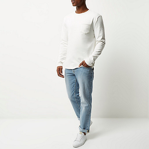 river island boutique,jacques-vertuk UK Light blue wash Dean cropped straight jeans men 293624 river island boutique,jacques-vertuk UK Light blue wash Dean cropped straight jeans men 293624