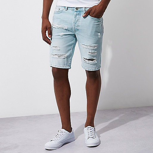 river island shopper black,jacques-vertuk Outlet Light blue wash ripped slim fit denim shorts men 302475 river island shopper black,jacques-vertuk Outlet Light blue wash ripped slim fit denim shorts men 302475