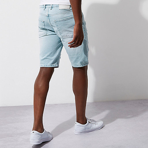 river island shopper black,jacques-vertuk Outlet Light blue wash ripped slim fit denim shorts men 302475 river island shopper black,jacques-vertuk Outlet Light blue wash ripped slim fit denim shorts men 302475