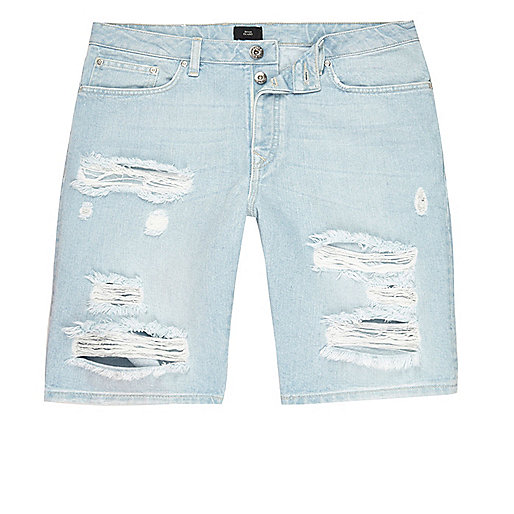 jacques-vertuk Light blue wash ripped slim fit denim shorts 302475 men Shorts Casual Shorts jacques-vertuk Light blue wash ripped slim fit denim shorts 302475 men Shorts Casual Shorts