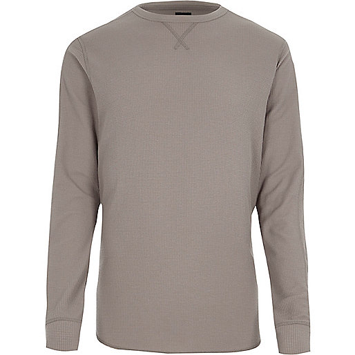 jacques-vertuk Light brown waffle long sleeve slim fit top 302822 men T-Shirts / Vests Long Sleeve T-Shirts jacques-vertuk Light brown waffle long sleeve slim fit top 302822 men T-Shirts / Vests Long Sleeve T-Shirts