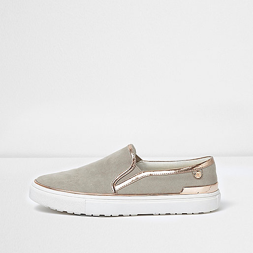 jacques-vertuk Light grey slip on plimsolls 699937 women Shoes / Boots Plimsolls / Trainers jacques-vertuk Light grey slip on plimsolls 699937 women Shoes / Boots Plimsolls / Trainers