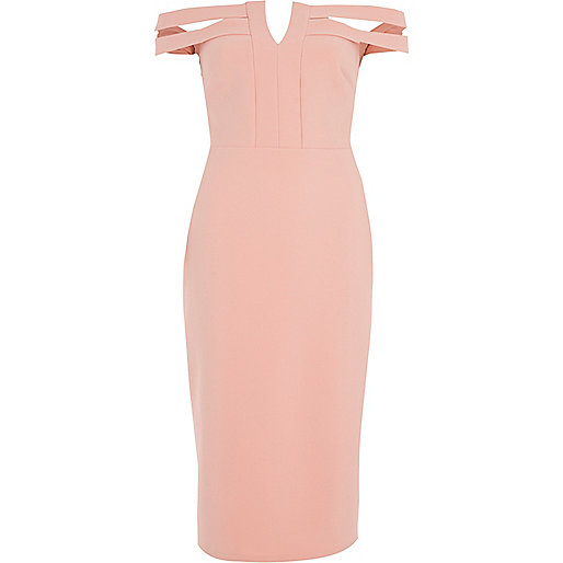 jacques-vertuk Light pink bardot bodycon midi dress 705232 women Dresses Bodycon Dresses jacques-vertuk Light pink bardot bodycon midi dress 705232 women Dresses Bodycon Dresses