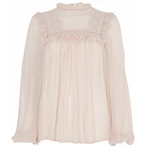 jacques-vertuk Light pink dobby mesh embroidered top 702866 women Tops T-Shirts & Vests Plain T-Shirts / Vests jacques-vertuk Light pink dobby mesh embroidered top 702866 women Tops T-Shirts & Vests Plain T-Shirts / Vests