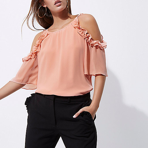 dressy white tops river island,jacques-vertuk Stores Light pink frill cold shoulder blouse women 704641 dressy white tops river island,jacques-vertuk Stores Light pink frill cold shoulder blouse women 704641
