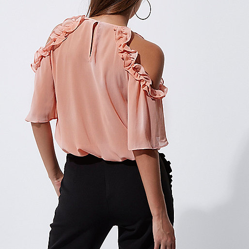 dressy white tops river island,jacques-vertuk Stores Light pink frill cold shoulder blouse women 704641 dressy white tops river island,jacques-vertuk Stores Light pink frill cold shoulder blouse women 704641