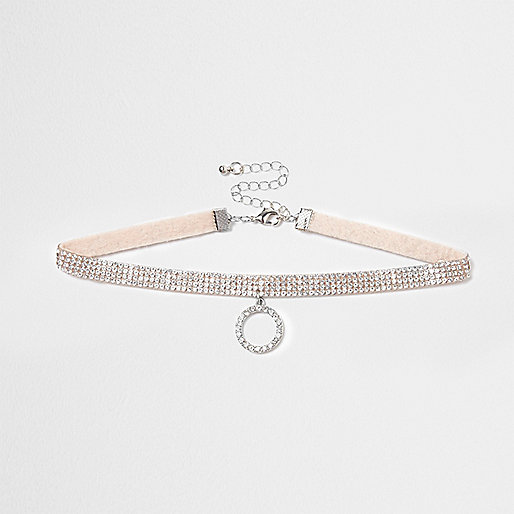 jacques-vertuk Light pink heatseal rhinestone circle choker 706599 women Jewellery Necklaces jacques-vertuk Light pink heatseal rhinestone circle choker 706599 women Jewellery Necklaces