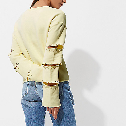 river island denim jacket sale,jacques-vertuk Outlet Sale Light yellow slashed sleeve sweatshirt Hoodies / Sweatshirts Tops women river island denim jacket sale,jacques-vertuk Outlet Sale Light yellow slashed sleeve sweatshirt Hoodies / Sweatshirts Tops women