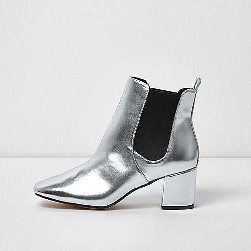 jacques-vertuk Metallic silver block heel Chelsea boots 699808 women Shoes / Boots Boots jacques-vertuk Metallic silver block heel Chelsea boots 699808 women Shoes / Boots Boots
