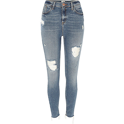 jacques-vertuk Mid blue ripped Amelie super skinny jeans 706709 women Jeans Skinny Jeans jacques-vertuk Mid blue ripped Amelie super skinny jeans 706709 women Jeans Skinny Jeans