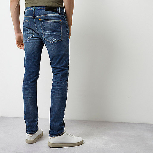 river island leather jeans,jacques-vertuk UK Sale Mid blue ripped skinny Sid jeans men 298820 river island leather jeans,jacques-vertuk UK Sale Mid blue ripped skinny Sid jeans men 298820