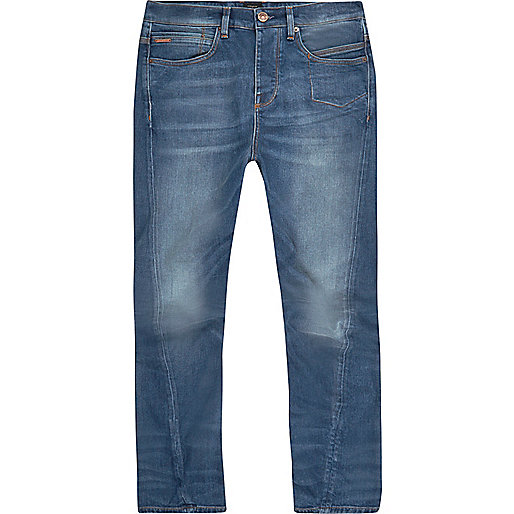 jacques-vertuk Mid blue wash Curtis slouch fit jeans 294005 men Jeans