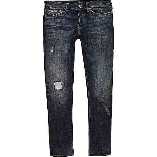 jacques-vertuk Mid blue wash Dylan slim fit jeans 297009 men Jeans