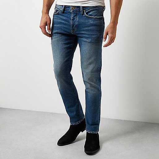 river island body,jacques-vertuk UK Mid blue wash Dylan slim fit jeans men 298021 river island body,jacques-vertuk UK Mid blue wash Dylan slim fit jeans men 298021