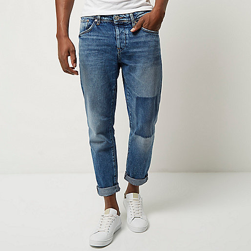 ollie spray on jeans,Outfit jacques-vertuk Mid wash patchwork Jimmy slim tapered jeans Jeans Sale men ollie spray on jeans,Outfit jacques-vertuk Mid wash patchwork Jimmy slim tapered jeans Jeans Sale men