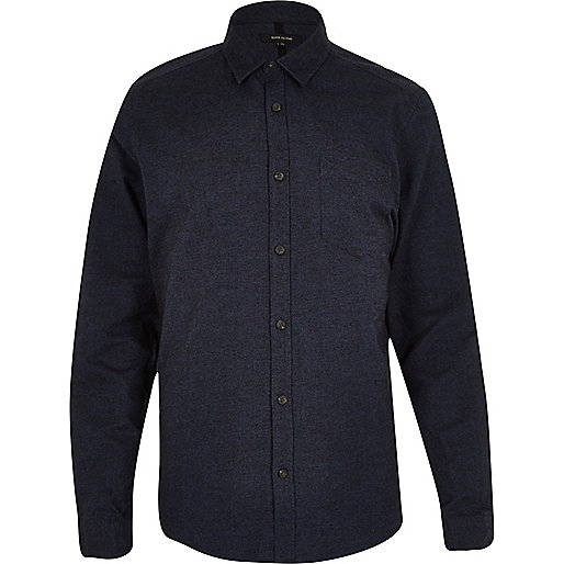 jacques-vertuk Navy brushed cotton Oxford shirt 281632 men Shirts