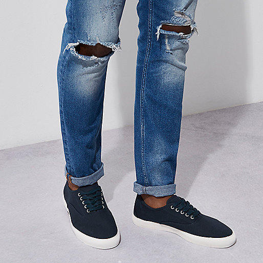 river island blue shoes,jacques-vertuk Long Black Dress Navy canvas contrast sole plimsolls Sneakers Shoes / Boots men river island blue shoes,jacques-vertuk Long Black Dress Navy canvas contrast sole plimsolls Sneakers Shoes / Boots men
