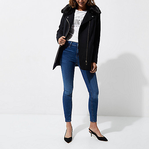 tweed bag river island,River And Island Navy fur biker collar coat Coats Coats / Jackets women tweed bag river island,River And Island Navy fur biker collar coat Coats Coats / Jackets women