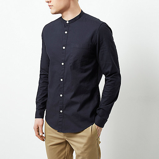 river island plus jackets,Where Else Sells jacques-vertuk Clothes Navy grandad collar slim fit shirt Shirts Sale men river island plus jackets,Where Else Sells jacques-vertuk Clothes Navy grandad collar slim fit shirt Shirts Sale men