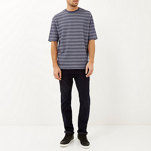 track river island order,jacques-vertuk Stock Navy jacquard stripe curved hem t-shirt T-Shirts / Tanks Sale men track river island order,jacques-vertuk Stock Navy jacquard stripe curved hem t-shirt T-Shirts / Tanks Sale men
