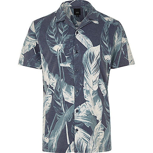 jacques-vertuk Navy leaf revere short sleeve slim fit shirt 301864 men Shirts Short Sleeve Shirts jacques-vertuk Navy leaf revere short sleeve slim fit shirt 301864 men Shirts Short Sleeve Shirts