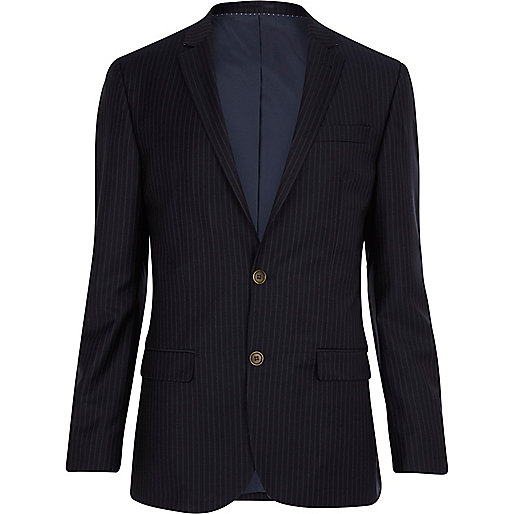 jacques-vertuk Navy pinstripe slim suit jacket 278696 men Suits
