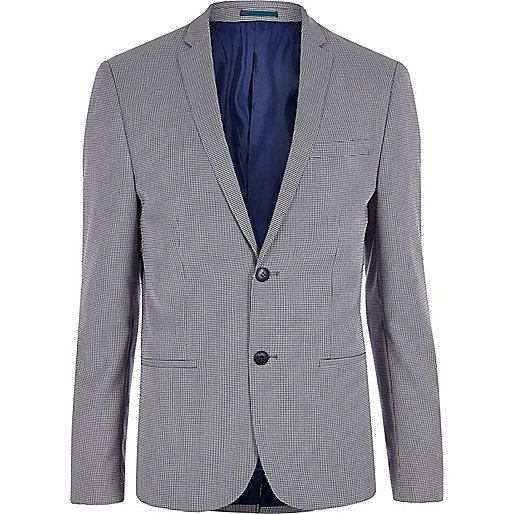 jacques-vertuk Navy pupstooth skinny suit blazer 298264 men Seasonal Offers