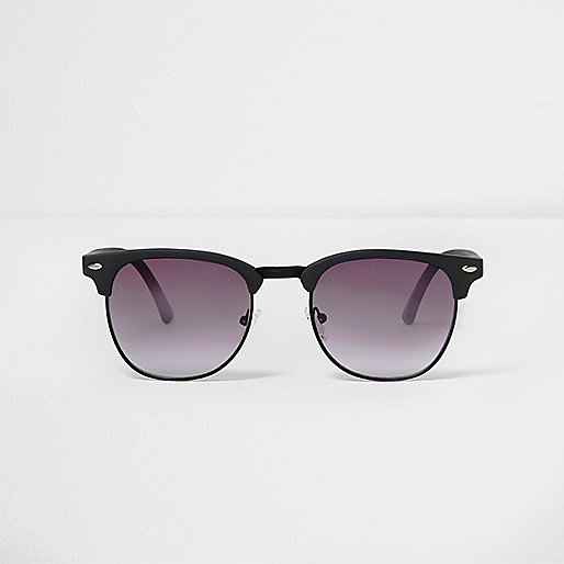 jacques-vertuk Navy rubber frames retro sunglasses 303620 men Sunglasses Retro Sunglasses