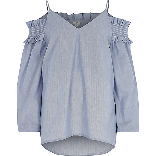 jacques-vertuk Navy stripe strappy shirred frill bardot top 707383 women Tops Bardot / Cold Shoulder Tops jacques-vertuk Navy stripe strappy shirred frill bardot top 707383 women Tops Bardot / Cold Shoulder Tops