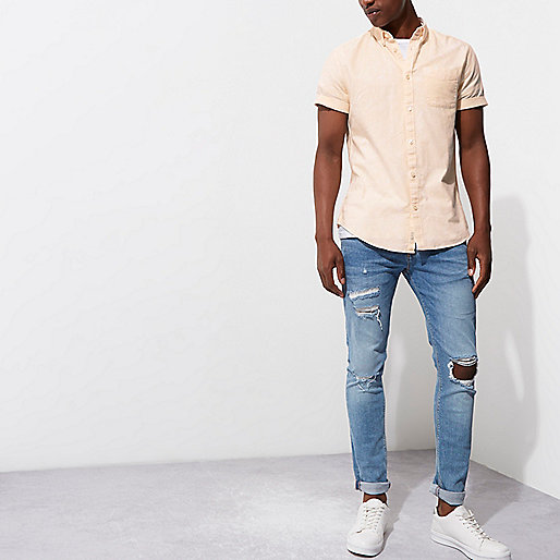 river island lace up brogues,jacques-vertuk London Orange acid wash short sleeve slim fit shirt men 301410 river island lace up brogues,jacques-vertuk London Orange acid wash short sleeve slim fit shirt men 301410