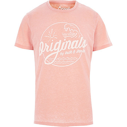 jacques-vertuk Orange burnout Jack & Jones print T-shirt 300466 men T-Shirts / Vests T-shirts jacques-vertuk Orange burnout Jack & Jones print T-shirt 300466 men T-Shirts / Vests T-shirts