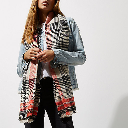 faux fur river island coat,jacques-vertuk Clothing Co Ltd Orange check scarf Scarves Accessories women faux fur river island coat,jacques-vertuk Clothing Co Ltd Orange check scarf Scarves Accessories women
