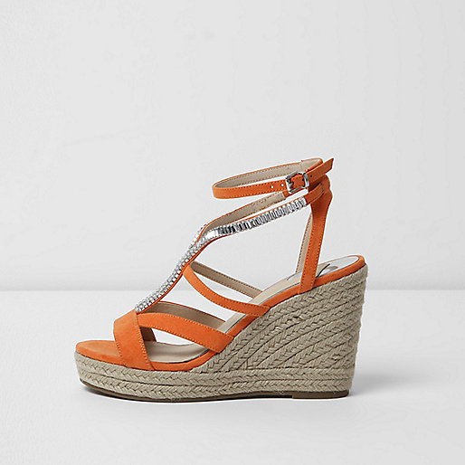 jacques-vertuk Orange embellished espadrille platform wedges 706506 women Shoes / Boots Sandals jacques-vertuk Orange embellished espadrille platform wedges 706506 women Shoes / Boots Sandals