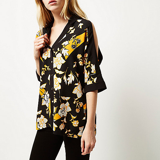 river island satin shirt dress,jacques-vertuk Shirts For Women Orange floral print cold shoulder shirt Tops Sale women river island satin shirt dress,jacques-vertuk Shirts For Women Orange floral print cold shoulder shirt Tops Sale women