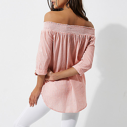 summer maxi dresses river island,jacques-vertuk Going Out Clothes Orange stripe shirred bardot button front top Sale Preview Sale women summer maxi dresses river island,jacques-vertuk Going Out Clothes Orange stripe shirred bardot button front top Sale Preview Sale women