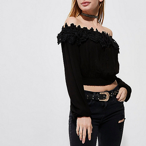 big river island bag,jacques-vertuk Costs Petite black bardot crochet crop top Crop Tops / Bralets Tops women big river island bag,jacques-vertuk Costs Petite black bardot crochet crop top Crop Tops / Bralets Tops women