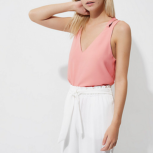 jacques-vertuk Petite pink double strap cross back tank 709029 women Tops Cami / Sleeveless Tops jacques-vertuk Petite pink double strap cross back tank 709029 women Tops Cami / Sleeveless Tops