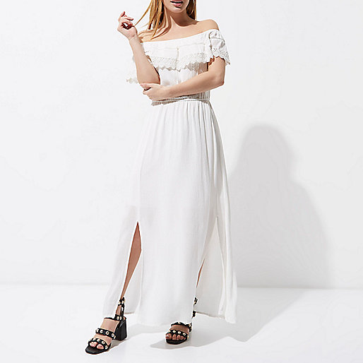 jacques-vertuk Petite white bardot lace trim maxi dress 701552 women Dresses Maxi Dresses jacques-vertuk Petite white bardot lace trim maxi dress 701552 women Dresses Maxi Dresses