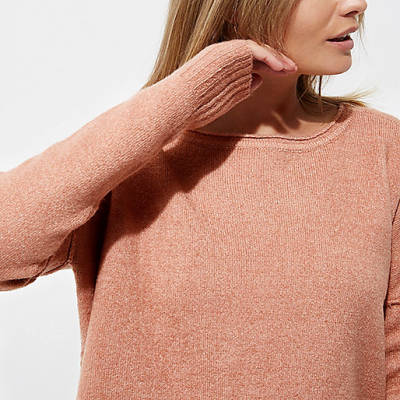 tweed dress river island,R?ver ?sland Pink asymmetric hem knit sweater Sweaters Knitwear women tweed dress river island,R?ver ?sland Pink asymmetric hem knit sweater Sweaters Knitwear women